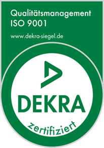 DEKRA Siegel – ISO 9001 Qualitätsmanagement